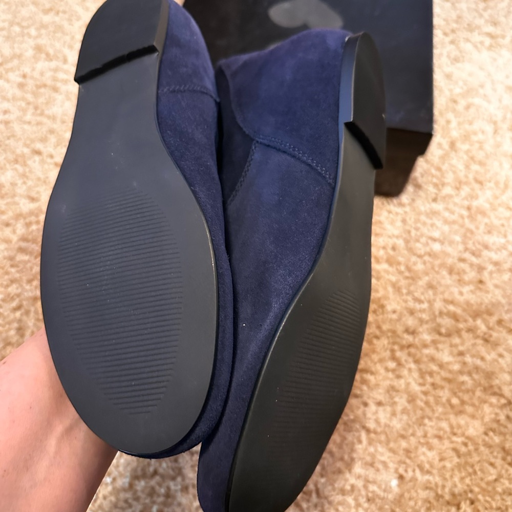 NEW - STEVE MADDEN BLUE SUEDE SLOUCH BOOTS - Picture 5 of 11
